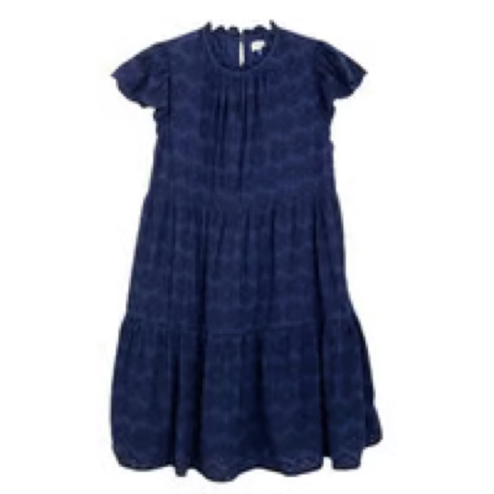 Crown & Ivy Blue Flutter Sleeve Midi Dress